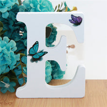 Load image into Gallery viewer, 1pc 10X10cm Hand Made Animals Shape Wedding Butterfly Wooden Letters Decorative Alphabet Word Letter Name Design Art Crafts DIY