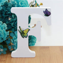 Load image into Gallery viewer, 1pc 10X10cm Hand Made Animals Shape Wedding Butterfly Wooden Letters Decorative Alphabet Word Letter Name Design Art Crafts DIY