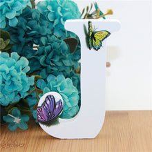Load image into Gallery viewer, 1pc 10X10cm Hand Made Animals Shape Wedding Butterfly Wooden Letters Decorative Alphabet Word Letter Name Design Art Crafts DIY
