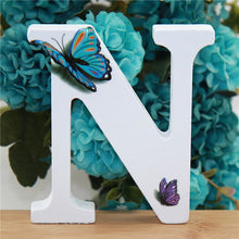 Load image into Gallery viewer, 1pc 10X10cm Hand Made Animals Shape Wedding Butterfly Wooden Letters Decorative Alphabet Word Letter Name Design Art Crafts DIY