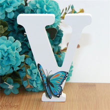 Load image into Gallery viewer, 1pc 10X10cm Hand Made Animals Shape Wedding Butterfly Wooden Letters Decorative Alphabet Word Letter Name Design Art Crafts DIY