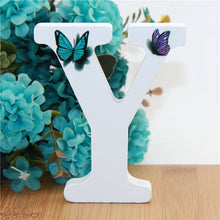 Load image into Gallery viewer, 1pc 10X10cm Hand Made Animals Shape Wedding Butterfly Wooden Letters Decorative Alphabet Word Letter Name Design Art Crafts DIY