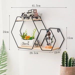 Best Wooden Gold Storage Racks Hanging Decor Storage Box Flower Pot House Storage Rack Wall Book Figurines Display Craft Shelves