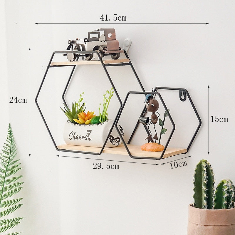 Best Wooden Gold Storage Racks Hanging Decor Storage Box Flower Pot House Storage Rack Wall Book Figurines Display Craft Shelves