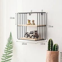 Load image into Gallery viewer, Best Wooden Gold Storage Racks Hanging Decor Storage Box Flower Pot House Storage Rack Wall Book Figurines Display Craft Shelves
