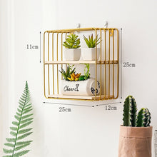 Load image into Gallery viewer, Best Wooden Gold Storage Racks Hanging Decor Storage Box Flower Pot House Storage Rack Wall Book Figurines Display Craft Shelves
