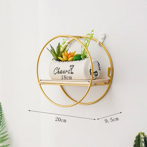 Best Wooden Gold Storage Racks Hanging Decor Storage Box Flower Pot House Storage Rack Wall Book Figurines Display Craft Shelves