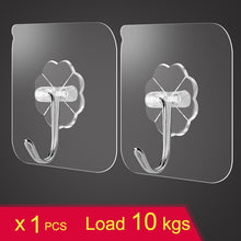Load image into Gallery viewer, transparent strong suction hooks for home Kitchen and Bathroom cup sucker hanger key holder Storage Hangers
