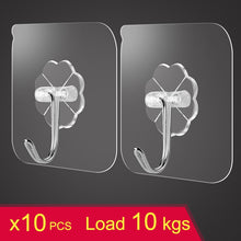 Load image into Gallery viewer, transparent strong suction hooks for home Kitchen and Bathroom cup sucker hanger key holder Storage Hangers

