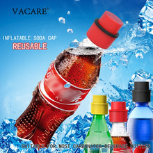 Load image into Gallery viewer, Soda Cap Inflatable Air Tight Soda Sealer Fizzy Drink Carbonated Beverage Cola Bottle Stopper Saver Carbonation Keeper
