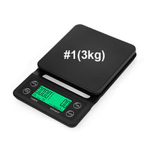 Load image into Gallery viewer, 3kg 5kg/0.1g LCD Digital Weight Coffee Scales Portable Mini Balance Electronic Timer Kitchen Coffee Food Scale Black Brown

