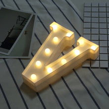 Load image into Gallery viewer, White Plastic Letter LED Night Light Marquee Sign Alphabet Lights Lamp Home Club Outdoor Indoor Party Wedding Home Decoration
