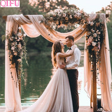 Load image into Gallery viewer, QIFU Yarn Crystal Tulle Organza Wedding Arch Decor Garden Pergolas Garden Arch Decor Wedding Background Wall Decor Mariage
