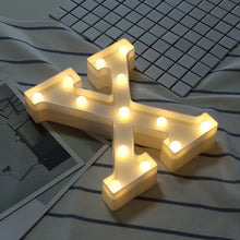 Load image into Gallery viewer, Luminous LED Letter Night Light Creative 26 English Alphabet Number Battery Lamp Romantic Wedding Party Decoration
