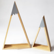 Load image into Gallery viewer, 2pcs/set Nordic Style For Baby Room On Wall Wood Snow Mountain Shelf For Kids Room Decorative JJJSN11451
