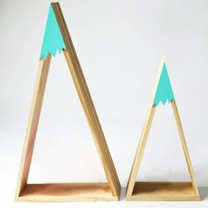 2pcs/set Nordic Style For Baby Room On Wall Wood Snow Mountain Shelf For Kids Room Decorative JJJSN11451