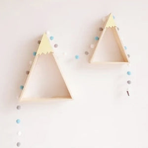 2pcs/set Nordic Style For Baby Room On Wall Wood Snow Mountain Shelf For Kids Room Decorative JJJSN11451