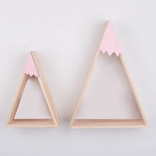 Load image into Gallery viewer, 2pcs/set Nordic Style For Baby Room On Wall Wood Snow Mountain Shelf For Kids Room Decorative JJJSN11451
