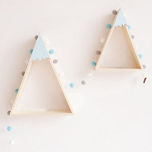 2pcs/set Nordic Style For Baby Room On Wall Wood Snow Mountain Shelf For Kids Room Decorative JJJSN11451