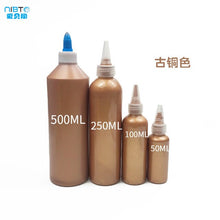 Load image into Gallery viewer, Large Bottle Of Metallic Acrylic Paint Gold Silver Leather Canvas Paint For Wood Buddha Light Gold Wall Painting Waterproof
