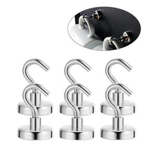Load image into Gallery viewer, OUNONA 6 Pcs Magnetic Hooks Powerful Heavy Duty Neodymium Magnet Hanger Strong Magnetic Cup Hanging Hangers Key Coat Wall Hook
