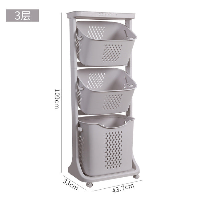 Dirty clothes basket household dirty clothes storage basket bathroom cart rack laundry basket storage bucket basket LM7171152